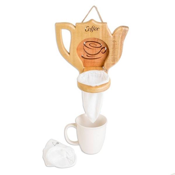 Alternate image for Teak Cedar Wood Single-Serve Drip Coffee Wall Panel Sweet Aroma