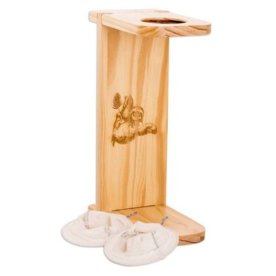 Alternate image for Sloth-Themed Pinewood Single-Serve Drip Coffee Stand Peaceful Scents