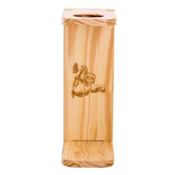 Alternate image for Sloth-Themed Pinewood Single-Serve Drip Coffee Stand Peaceful Scents