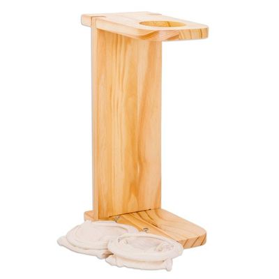 Alternate image for Handcrafted Pinewood Single-Serve Drip Coffee Stand Delightful Scents