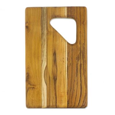 Alternate image for Teak Wood Cutting Board with a Handle from Guatemala Sophisticated Bartender