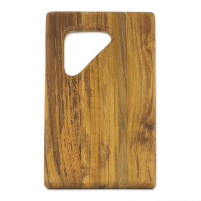 Alternate image for Teak Wood Cutting Board with a Handle from Guatemala Sophisticated Bartender