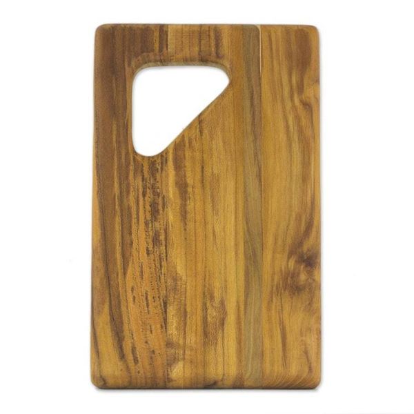 Alternate image for Teak Wood Cutting Board with a Handle from Guatemala Sophisticated Bartender