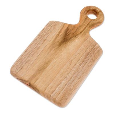 Alternate image for Handmade Teak Wood Cutting Board from Guatemala 10 in Morning Baguette