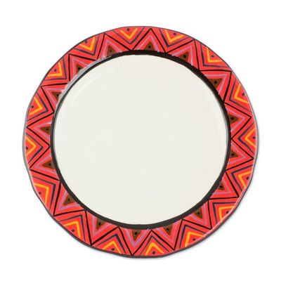 Alternate image for Hand Crafted Ceramic Dinner Plates With Maya Design Tazumal