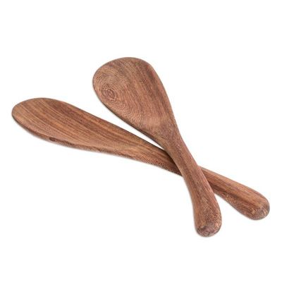 Alternate image for Wood Cooking Utensil Mixing Spatulas Pair Peten Surprise