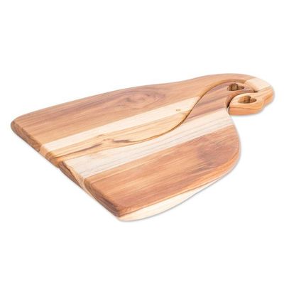 Alternate image for Pair of Heart-Themed Teakwood Cutting Boards from Guatemala Cooking Lover