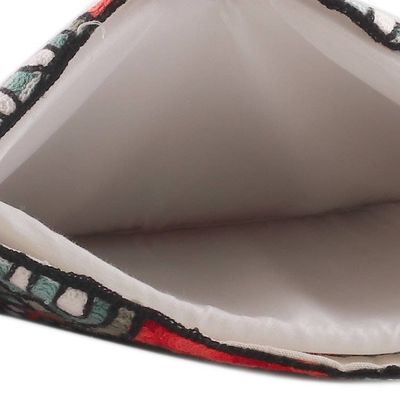 Alternate image for Indian Chain Stitched 100 Wool and Cotton Elephant Tea Cozy Marching Elephant in Orange