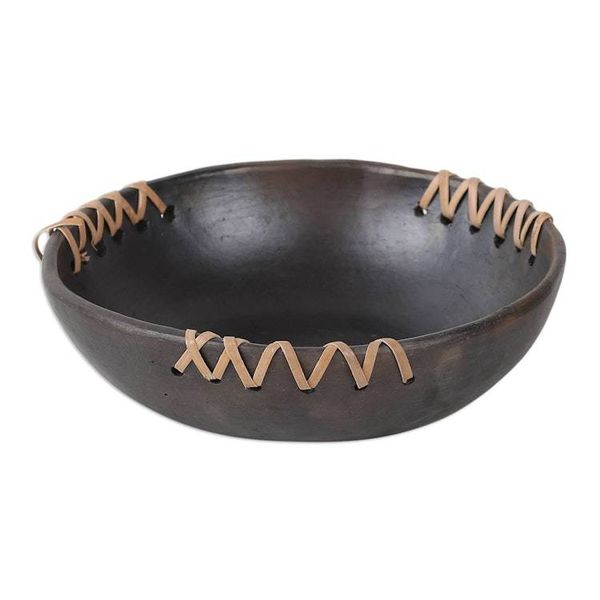 Alternate image for Set of 4 Handcrafted Round Black Ceramic Bowls Classic Saga