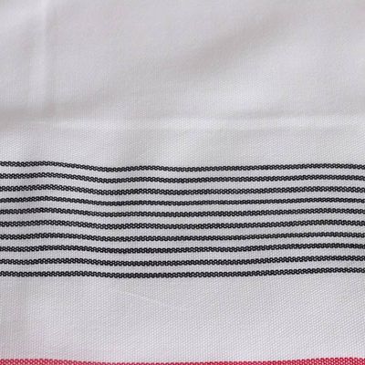 Alternate image for Set of 3 Teal, Red and Yellow Striped Cotton Dish Towels Stripes of Elegance