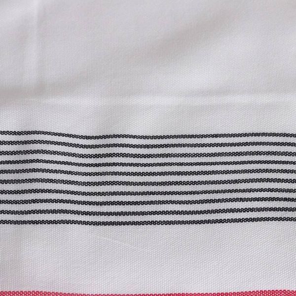 Alternate image for Set of 3 Teal, Red and Yellow Striped Cotton Dish Towels Stripes of Elegance
