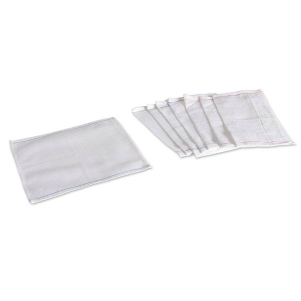 Alternate image for Set of 8 Woven Mini Cotton Dish Towels with Colorful Lines Rainbow Flavors
