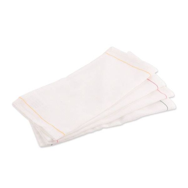 Alternate image for 4 Handwoven Cotton Mini Dish Towels with Stitched Accents Cheerful Flavors