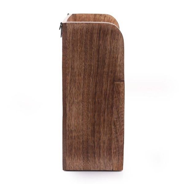 Alternate image for Burnt-Finished Mango Wood Cutlery Organizer Crafted in India Kitchen Elegance
