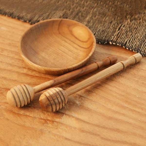 Alternate image for Handmade Teak Wood Honey Dippers from Bali Pair Sweet Treat