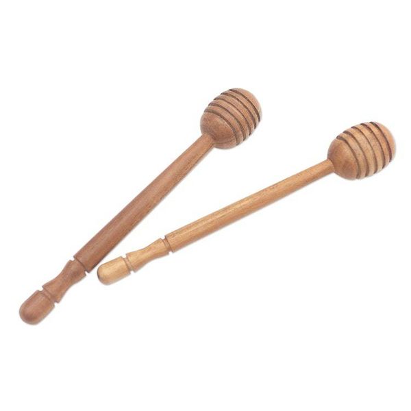 Alternate image for Handmade Teak Wood Honey Dippers from Bali Pair Sweet Treat