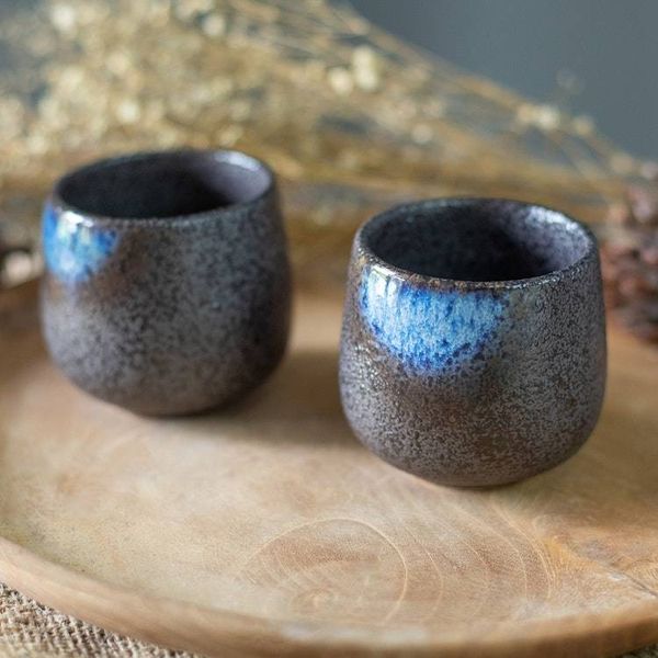 Alternate image for Set of 2 Handcrafted Bohemian Ceramic Cups from Bali Bohemian Satisfaction