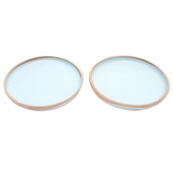 Alternate image for Rustic Ceramic Salad Plates Pair Blue Bounty