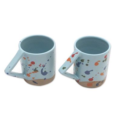 Alternate image for Multicolored Ceramic Mugs from Java Rainbow Splash