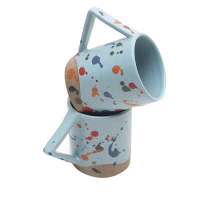 Alternate image for Multicolored Ceramic Mugs from Java Rainbow Splash