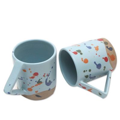 Alternate image for Multicolored Ceramic Mugs from Java Rainbow Splash