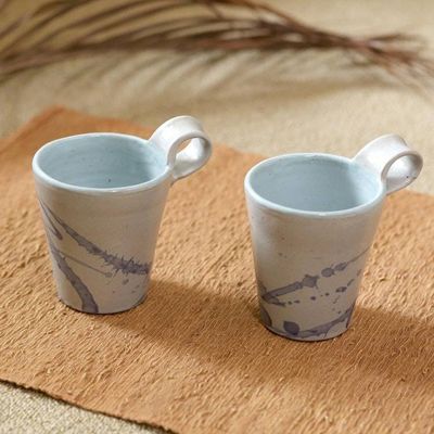 Alternate image for Artisan Crafted Ceramic Mugs from Java Pair Piping Hot