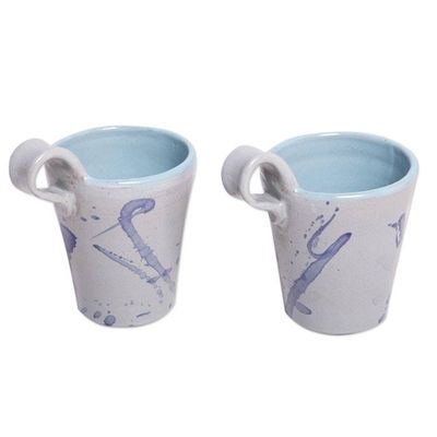 Alternate image for Artisan Crafted Ceramic Mugs from Java Pair Piping Hot