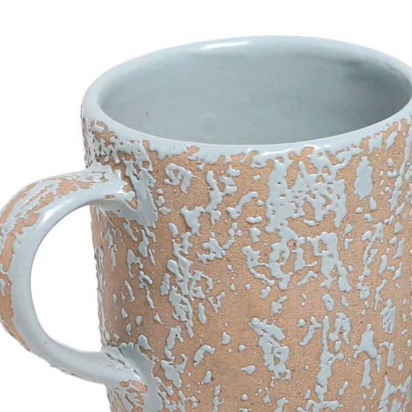 Alternate image for Ceramic Mugs with Rustic Finish Pair Sea Foam