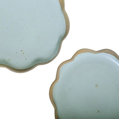 Alternate image for Handmade Ceramic Salad Plates Pair First Course