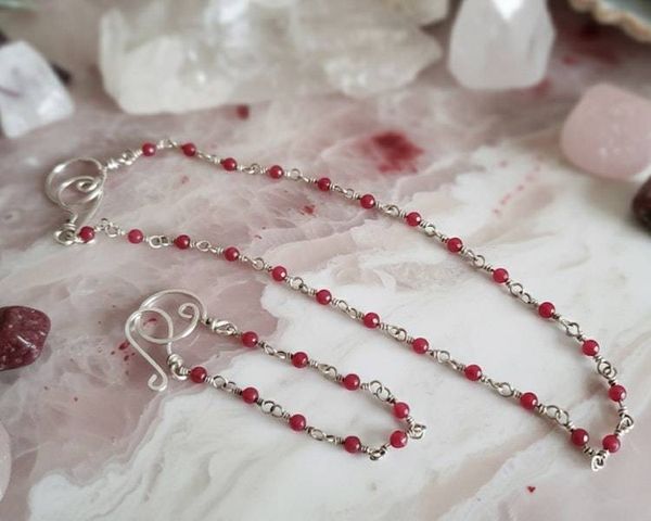 Alternate image for Fine Silver and Ruby Jewelry Set