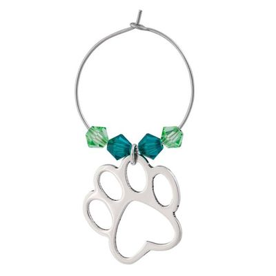 Alternate image for Set of 4 Paw Print Themed Wine Charms from Mexico Paw Print Pals