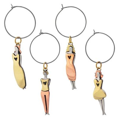 Alternate image for Set of 4 Mixed Metal Sisterhood Wine Charms Sisterhood