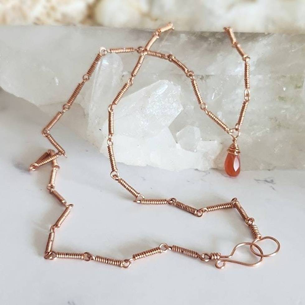 Carnelian Copper Necklace
