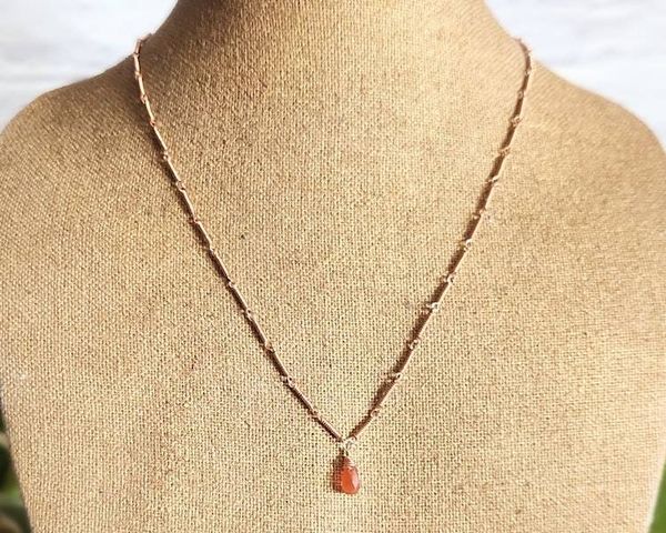Alternate image for Carnelian Copper Necklace
