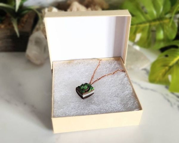 Alternate image for Turquoise Fantasy Book Copper Necklace