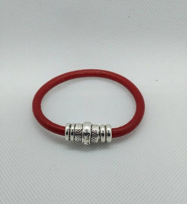 Alternate image for Leather & Magnetic Closure Bracelet