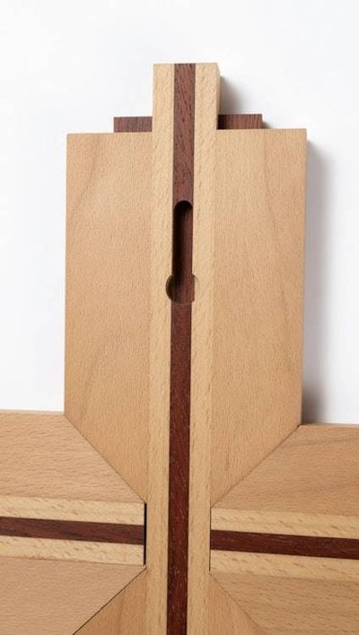 Alternate image for Handcrafted Modern Maple & Padauk Wooden Cross | 15 Wall Art | Home Decor