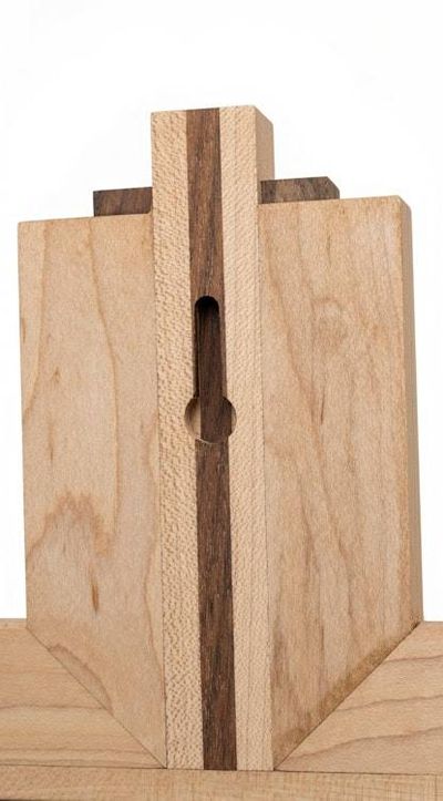 Alternate image for Handcrafted Modern Wooden Cross | 15 Tall x 9 Wide | Maple & Walnut Layered Wall Art | Christian Home Decor