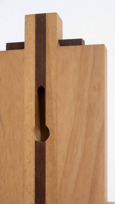 Alternate image for Handmade Layered Beech & Padauk Wooden Wall Cross | 15 Tall Modern Christian Home Decor