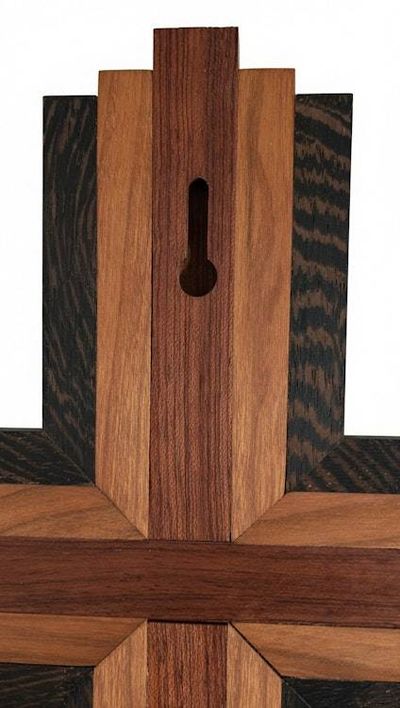 Alternate image for Handcrafted Layered Wooden Wall Cross | Multi-Tone Hardwood Modern Christian Art | 3D Contemporary Religious Home Decor