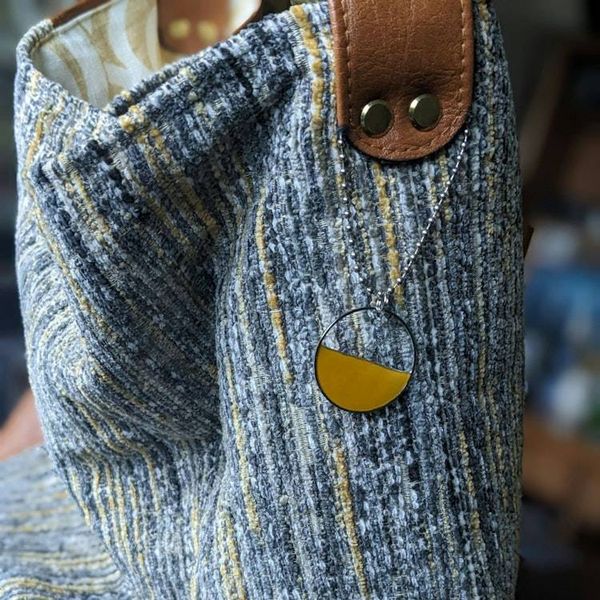Alternate image for Circular Bag Charm in Orange