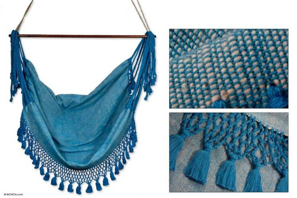 Cotton hammock swing 'Take Me to the Sea'