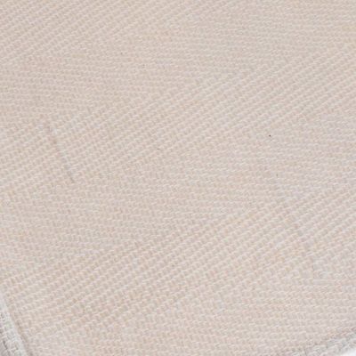 Alternate image for Handwoven Cotton Ruana in Eggshell from El Salvador Tradition of Love in Eggshell