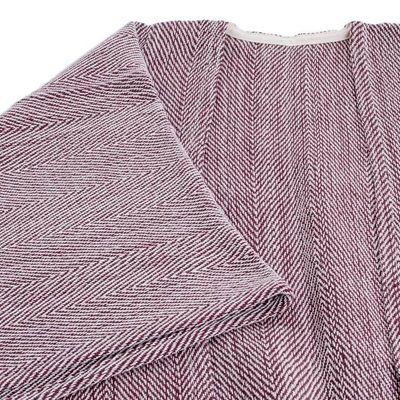 Alternate image for Striped Mahogany Ruana Made with 100 Cotton in El Salvador Mahogany Cojutepeque