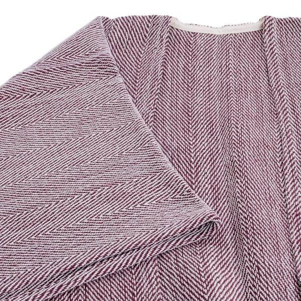 Alternate image for Striped Mahogany Ruana Made with 100 Cotton in El Salvador Mahogany Cojutepeque