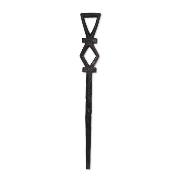 Alternate image for Diamond Motif Wood Walking Stick from Ghana Good Travels