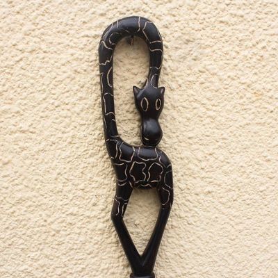Alternate image for Hand Carved and Painted Giraffe Walking Stick Giraffe Arch