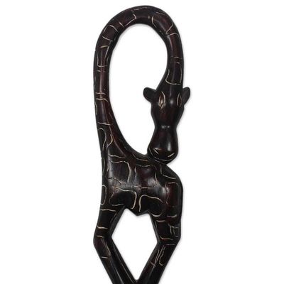 Alternate image for Hand Carved and Painted Giraffe Walking Stick Giraffe Arch