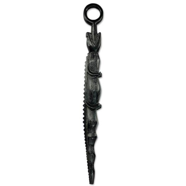 Alternate image for Decorative Africa Walking Stick Carved by Hand as Crocodile Fierce Denkyem