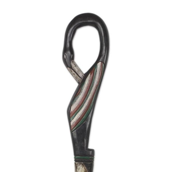 Alternate image for Hand Carved Adinkra Theme African Walking Stick Sankofa Bird